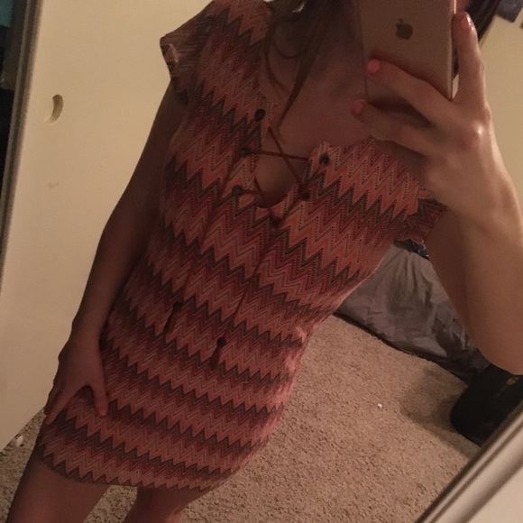 Colorful dress with cross front! - Picture 2 of 4